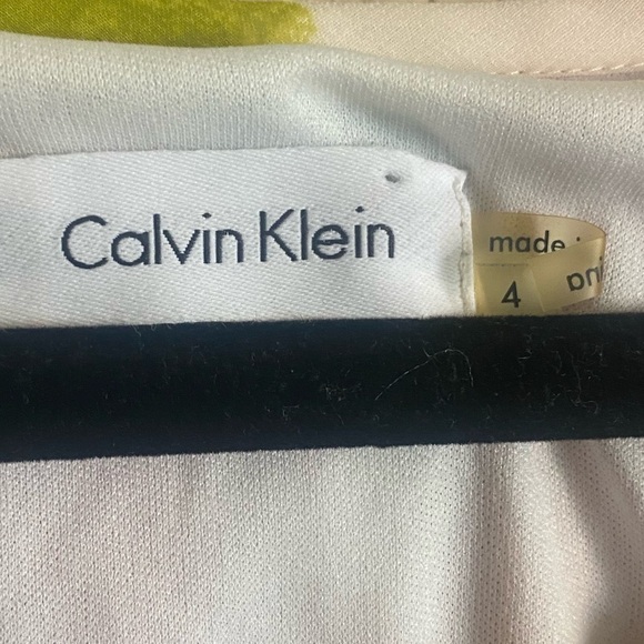 Calvin Klein Colorful Abstract Floral Print Dress Size 4,Coconut Girl SOFTGIRL - Picture 4 of 8